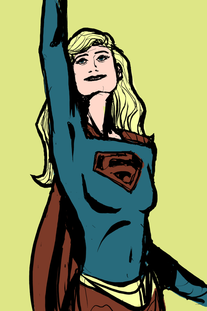 I like drawing Supergirl